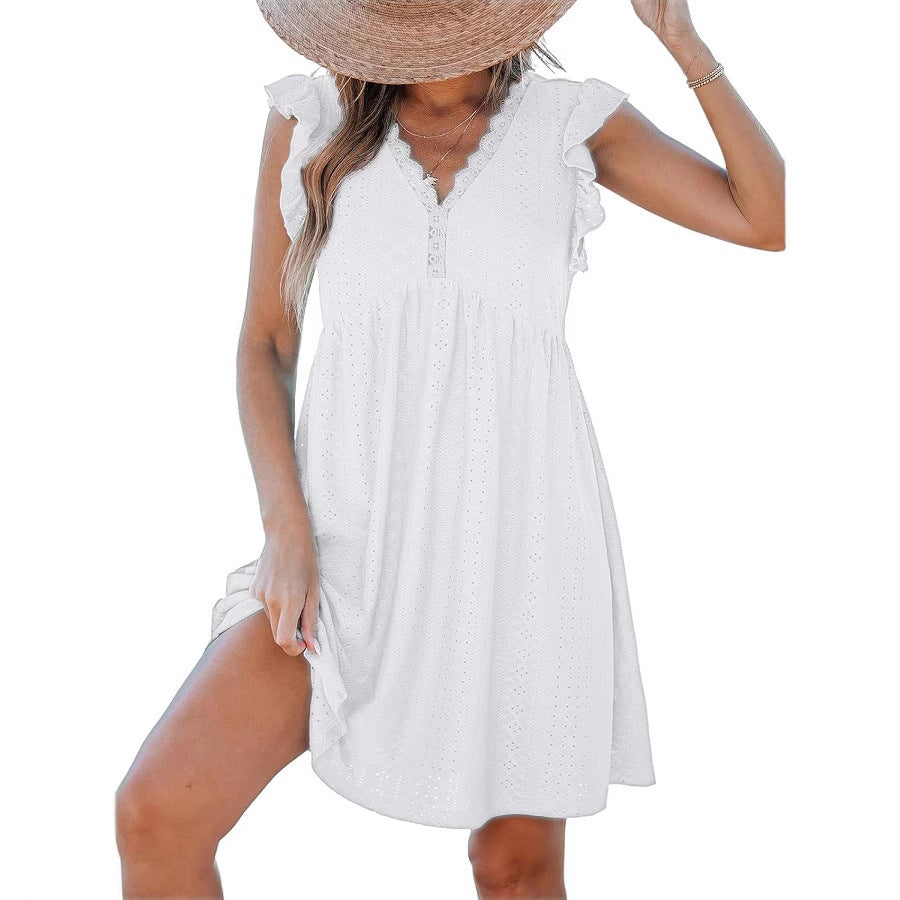 Fashion Women's Spring Lace Cutout Sleeve Clothing