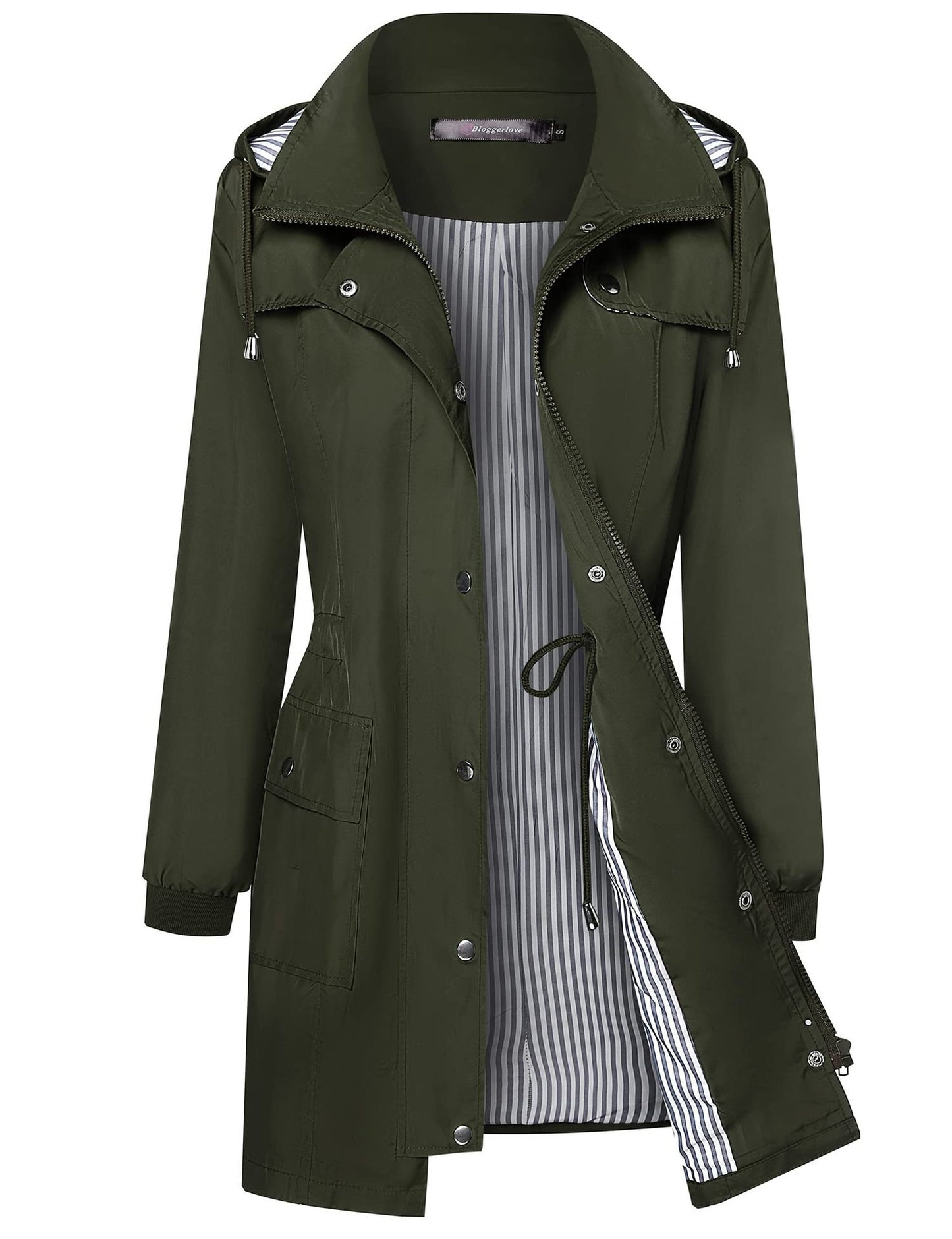 Women's Lightweight Raincoat Waterproof Windbreaker Striped Mountaineering Outdoor Jackets