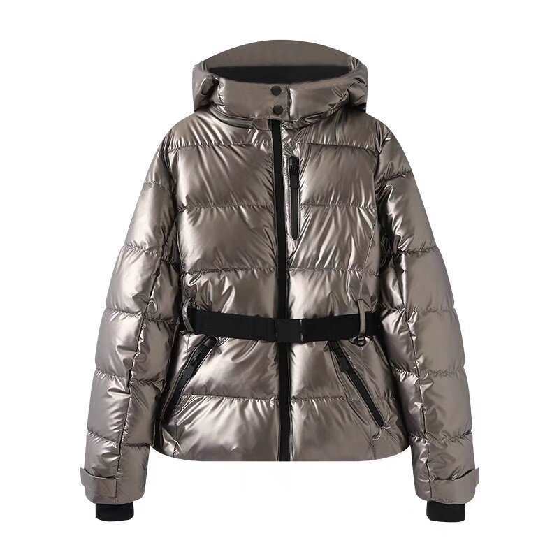 Women's New Hooded Waist Ski Series Coats