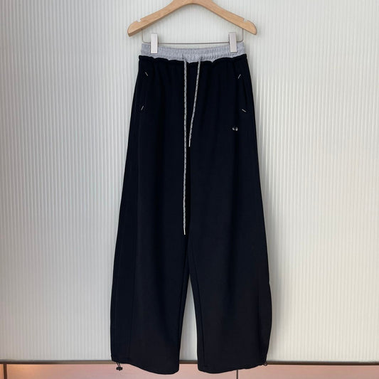 Women's Color Elastic Waist Casual Machete Veet Pants