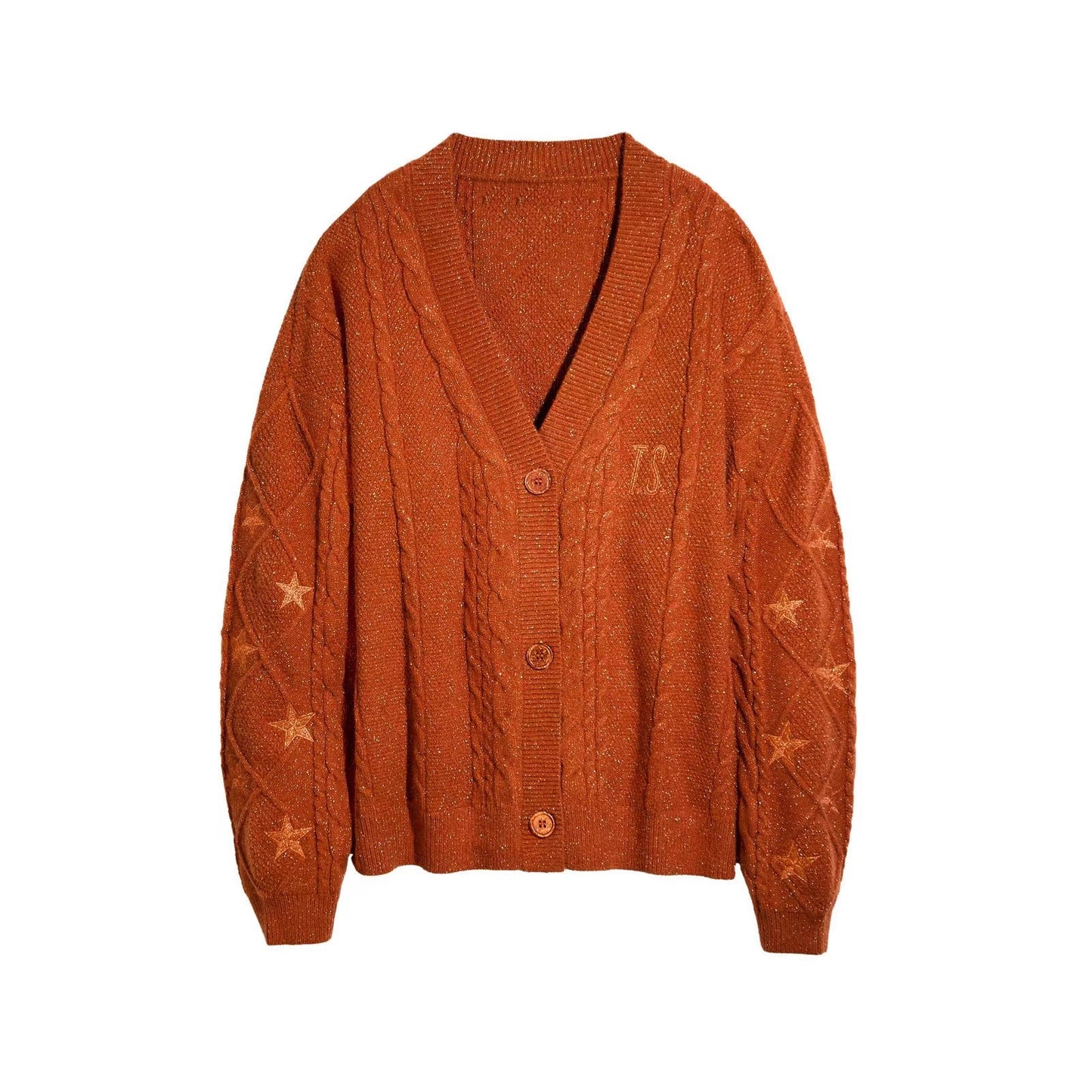 Moldy Taylor Orange Embroidery Loose Idle Sweaters