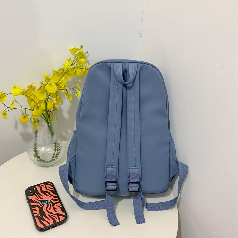 Solid Color Korean Style Early High Backpacks