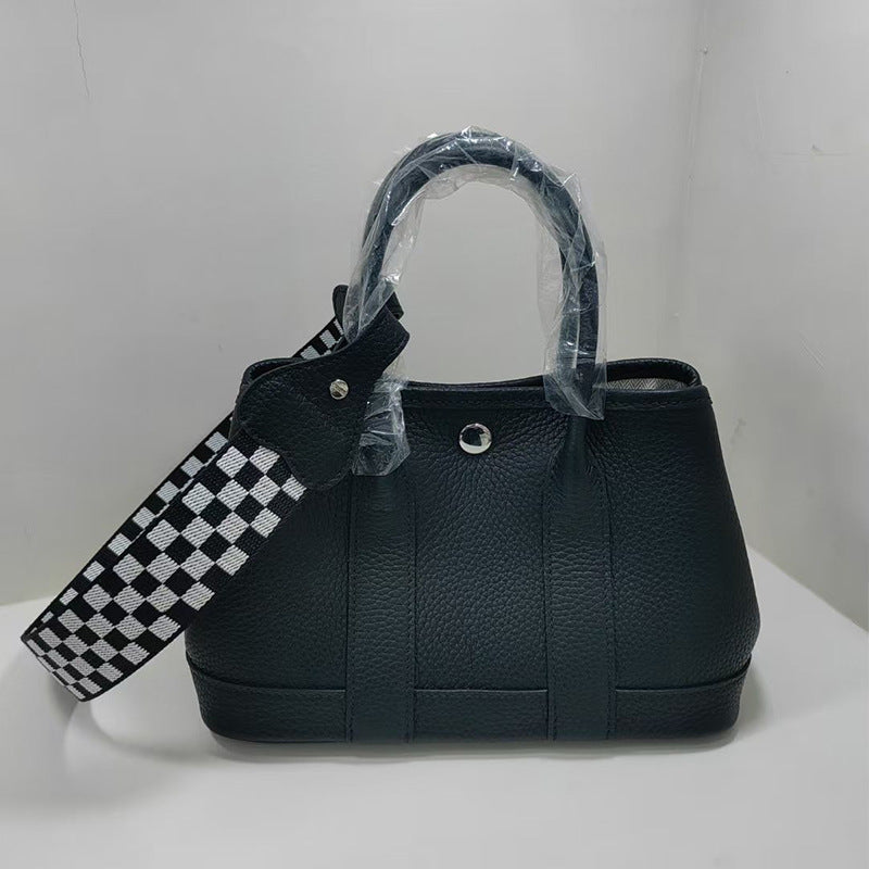 Women's Canvas Commuter Portable Leather Wide Handbags