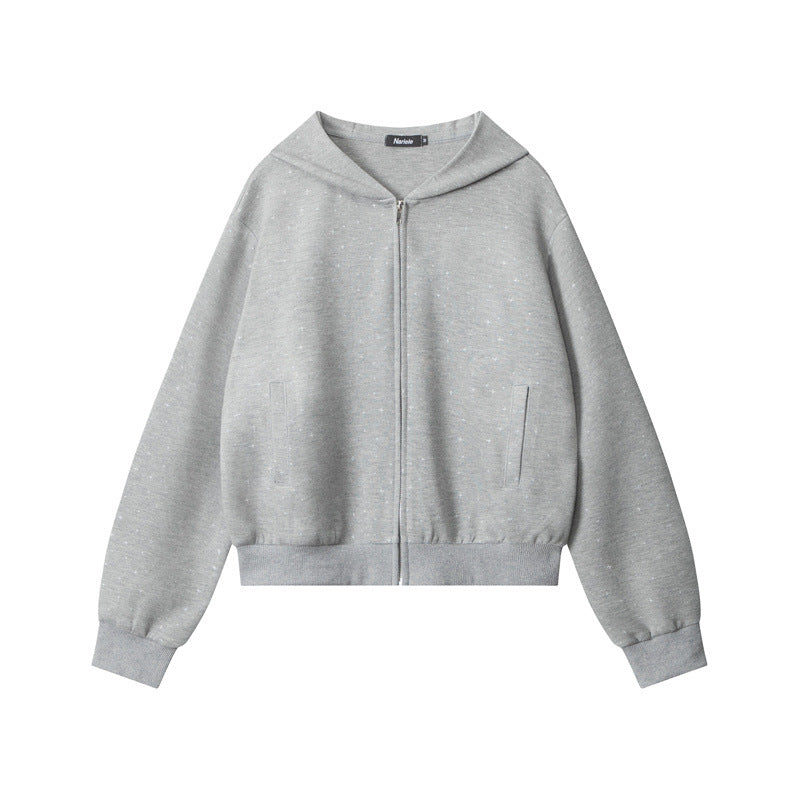 Women's Printing Design Sense Hooded Baggy Sweaters
