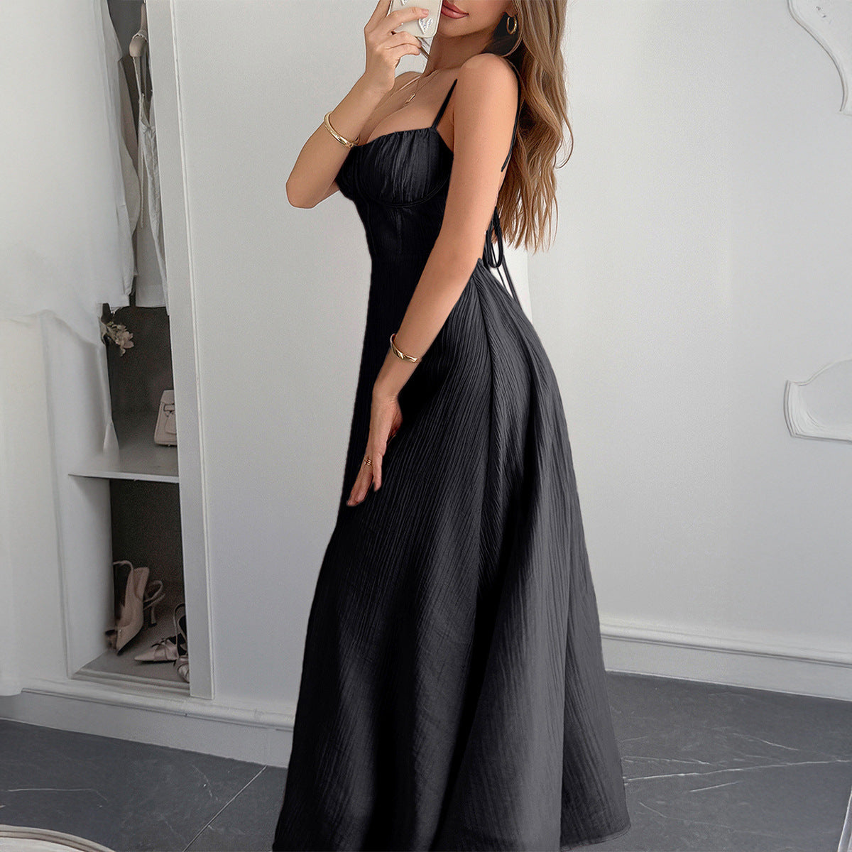 Women's Leisure Vacation Small Sling Slim Fit Dresses