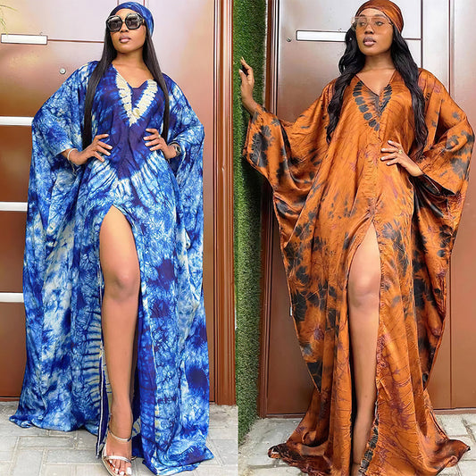 Women's African Ethnic Style Retro Gown Printed Large Swing Dresses