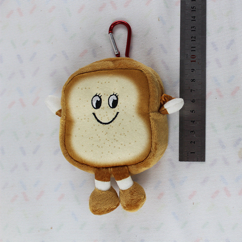 Hamburger Toast Bread Plush Pendant Ornaments For Backpacks