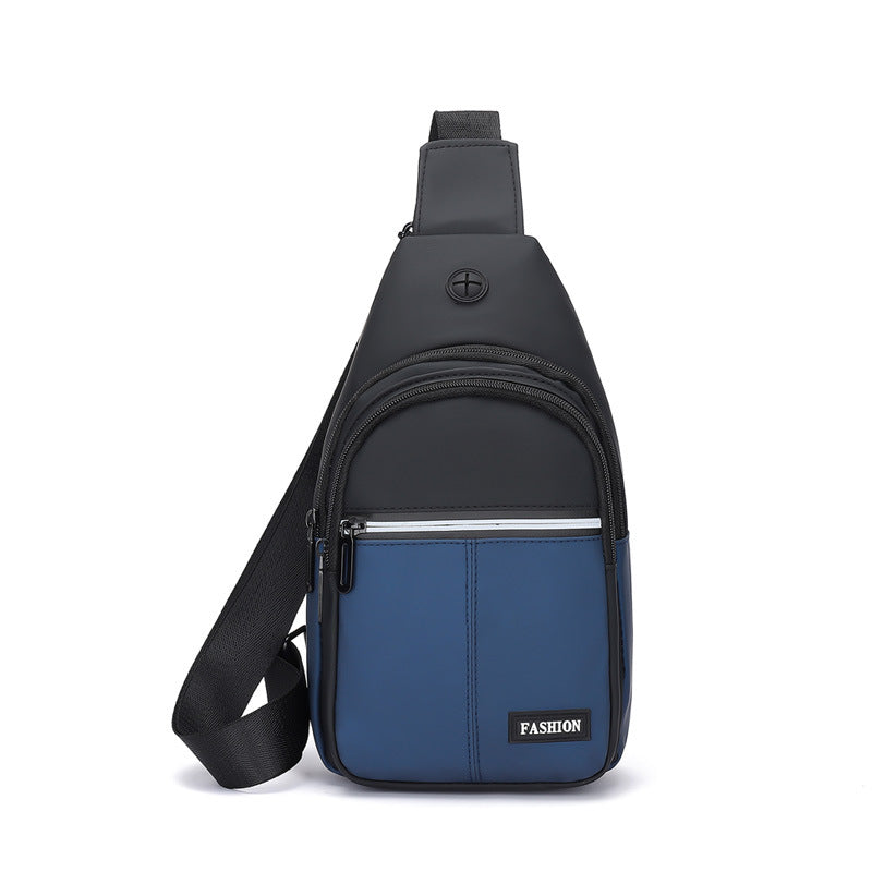 Men's Fashion Simple Contrast Color Practical Men's Chest Bags