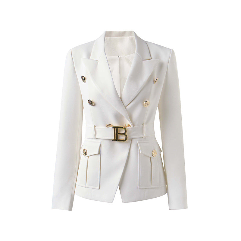 Women's Two-color Pocket Slim Fit Small Business Blazers