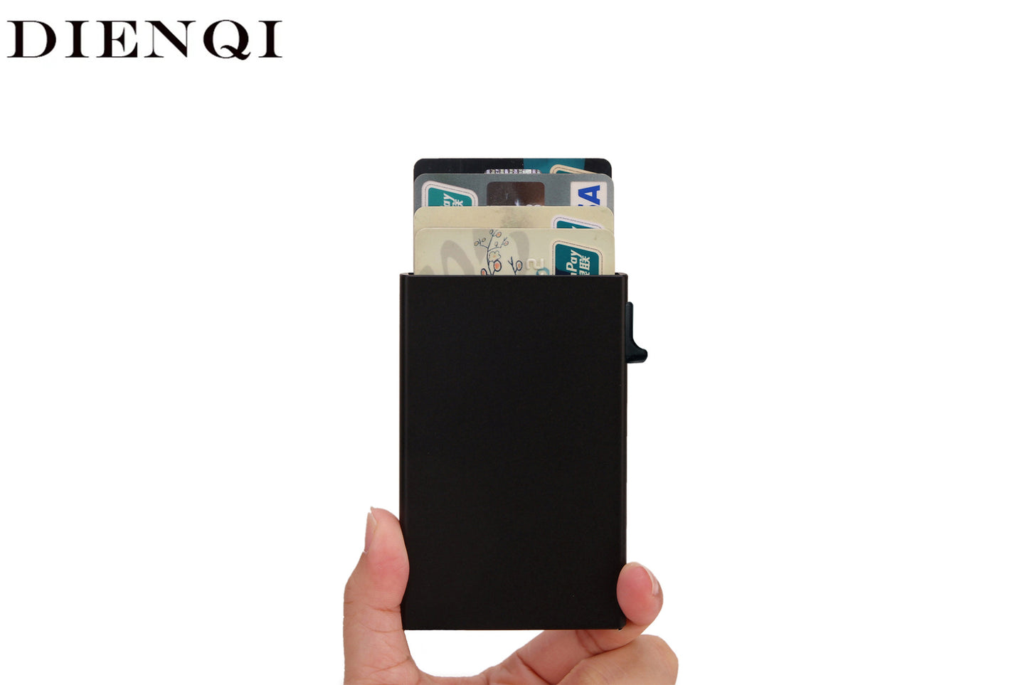Men's Aluminum Alloy Box Automatic Pop-up Side Card Holder