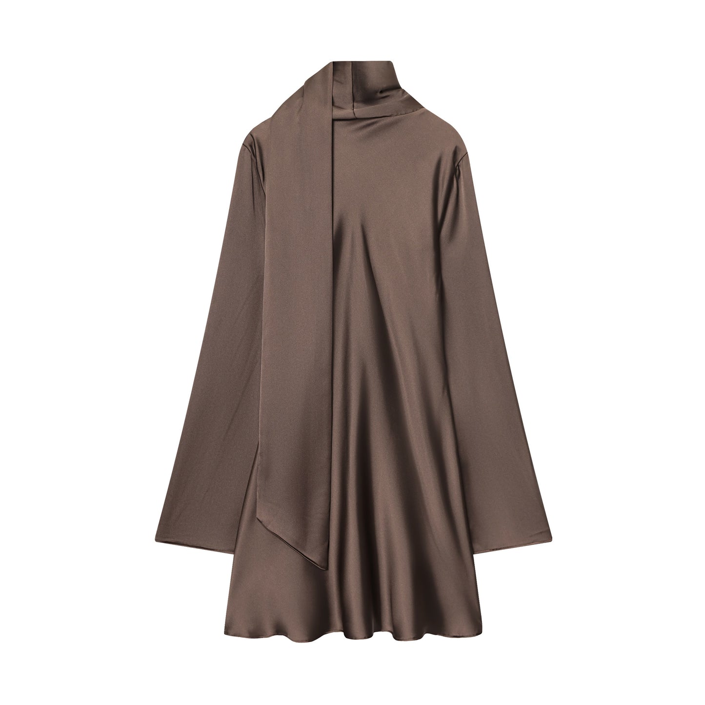 Women's Fashionable Silk Satin Scarf Commuter Elegant Dresses