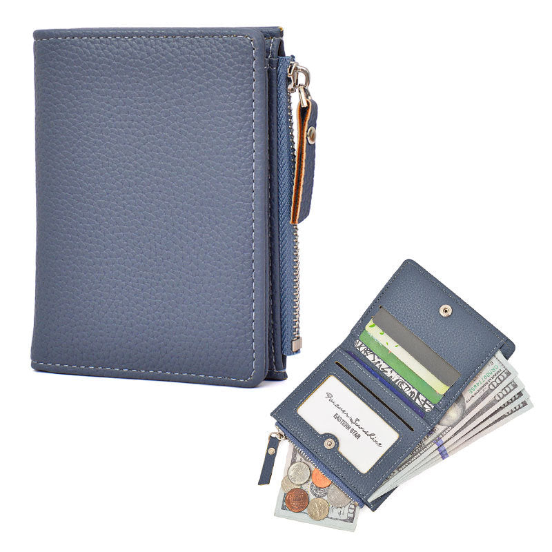 Women's Fashionable Short Large Capacity Zipper Pocket Ladies Wallets