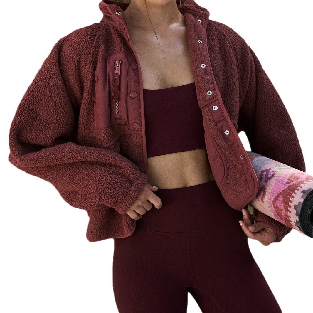 Women's Lightweight Warm Loose Single-breasted Sports High-grade Jackets