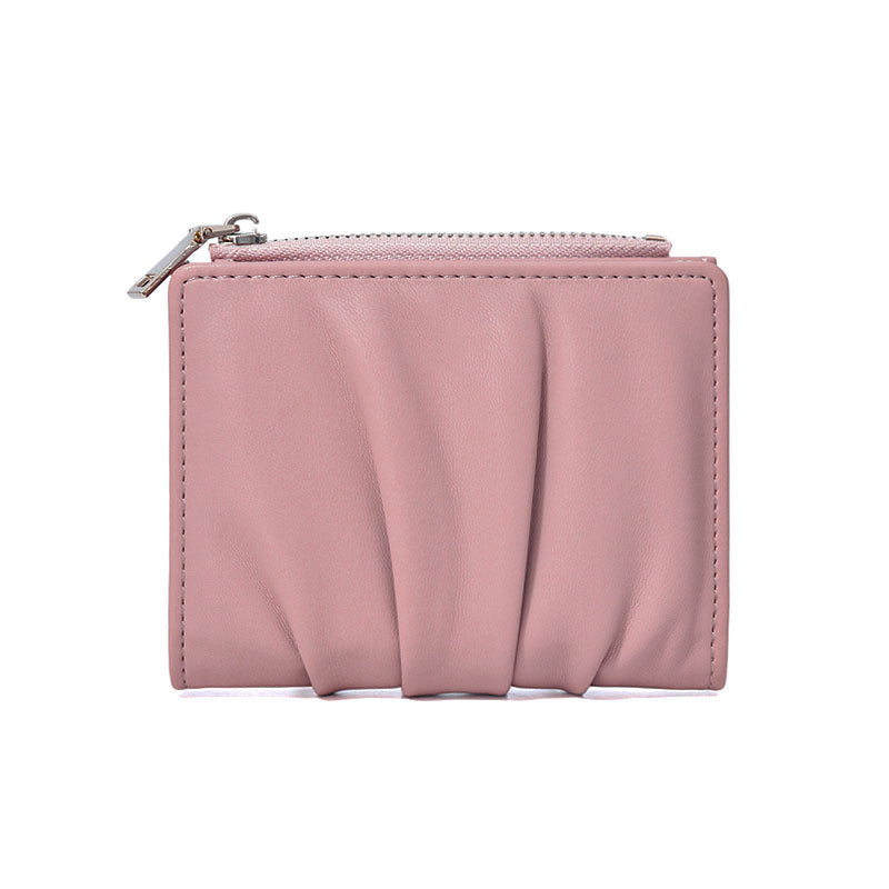 Style Pleated Simple Mini Multiple Slots Ladies Wallets