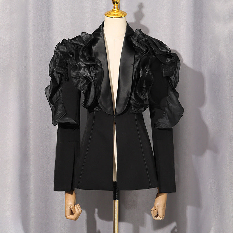 Temperament Commute Style Female Autumn Unique Design Blazers