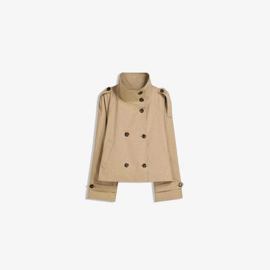 Retro Lapels Design Double Breasted Lace Up Coats