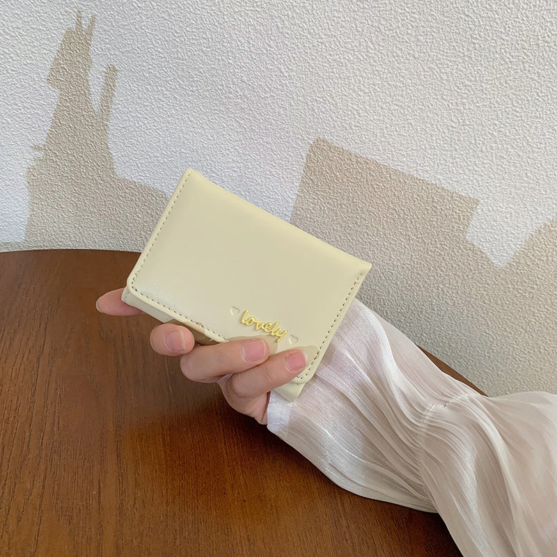 Women's Short Fresh Solid Color Cute Ladies Wallets