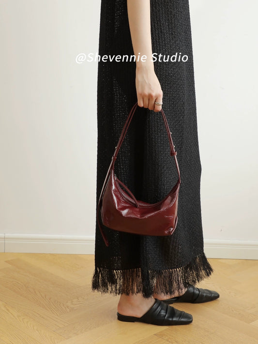 Women's Niche Cowhide Underarm One Genuine Leather Bags