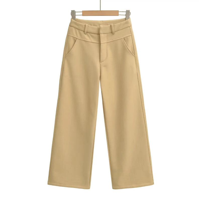 Style Old Money Straight Slimming Ruff Pants
