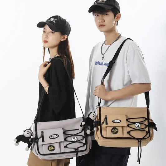 Men's Simple Fashion Campus Class Female Large Men's Messenger Bags