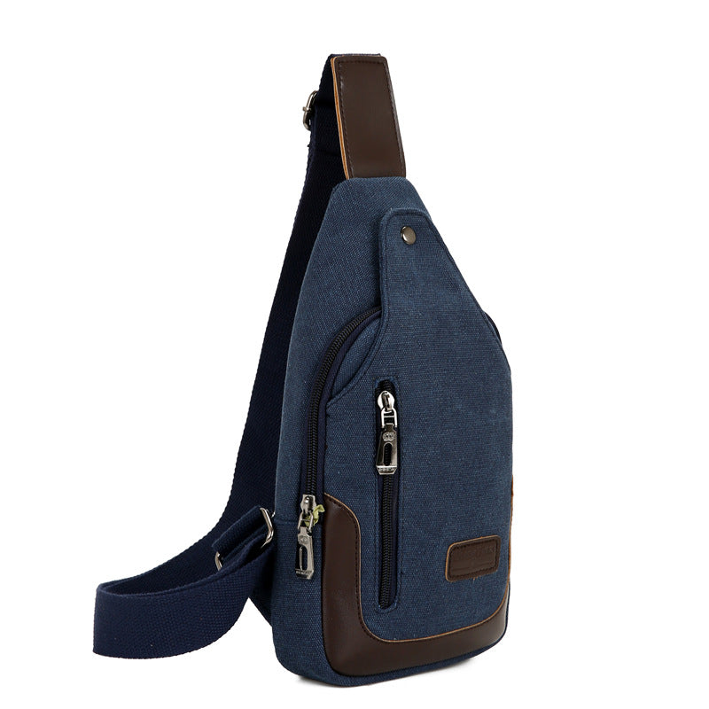 Slouchy Classic Canvas Convenient Simple Retro Men's Chest Bags