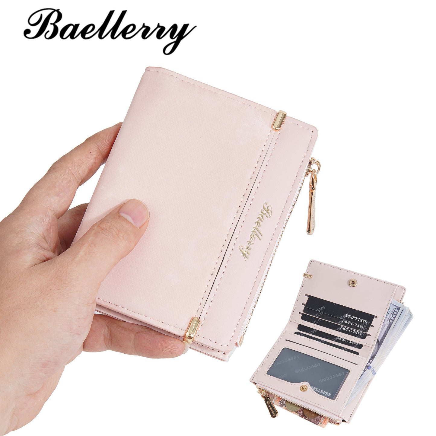 Women's Short High Sense Multiple Slots Pocket Ladies Wallets