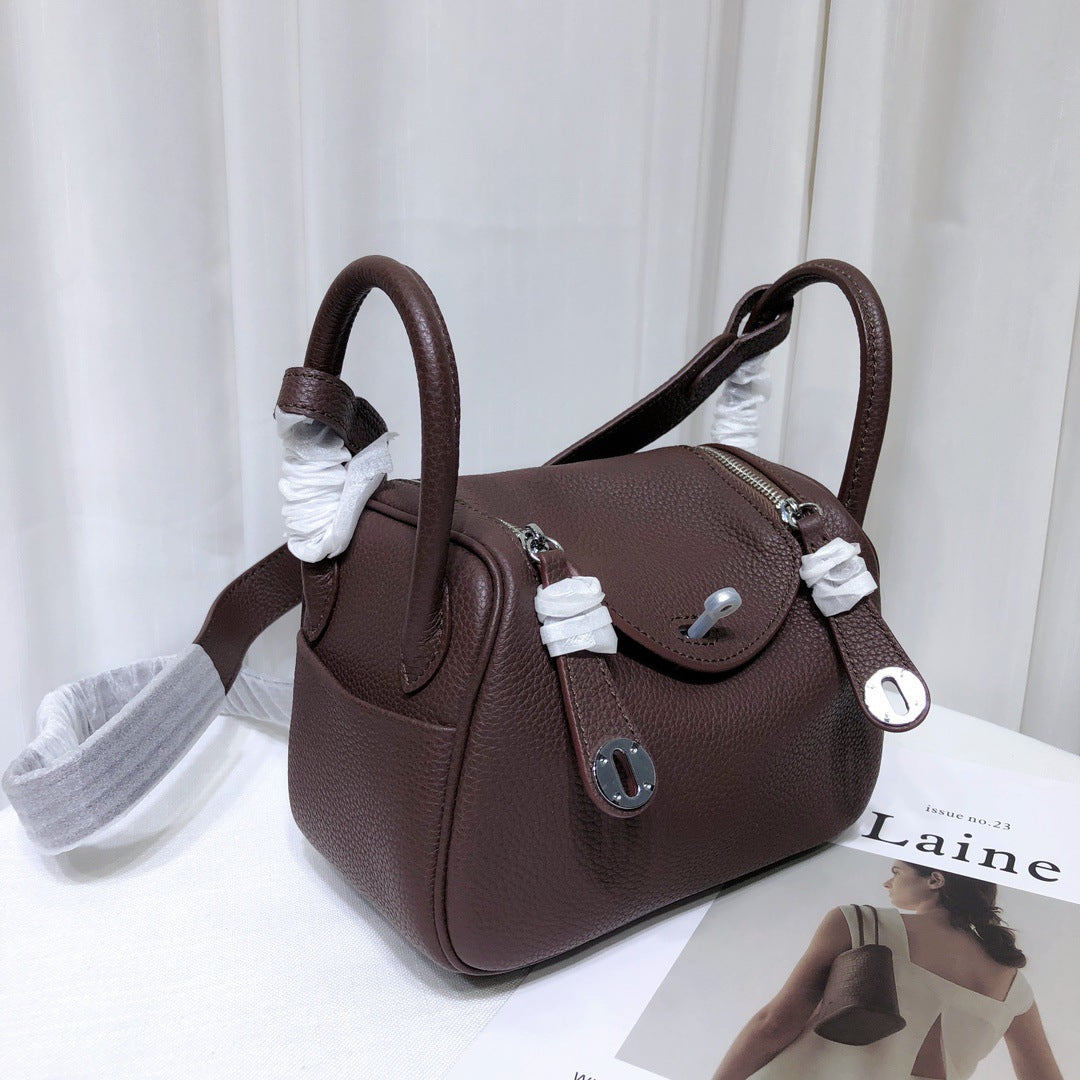 Women's Cowhide Mini Lindy Genuine Leather Doctor Gold Crossbody Bags