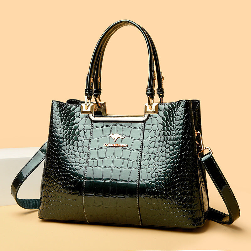 Stylish Versatile Women's Patent Leather Glossy Handbags