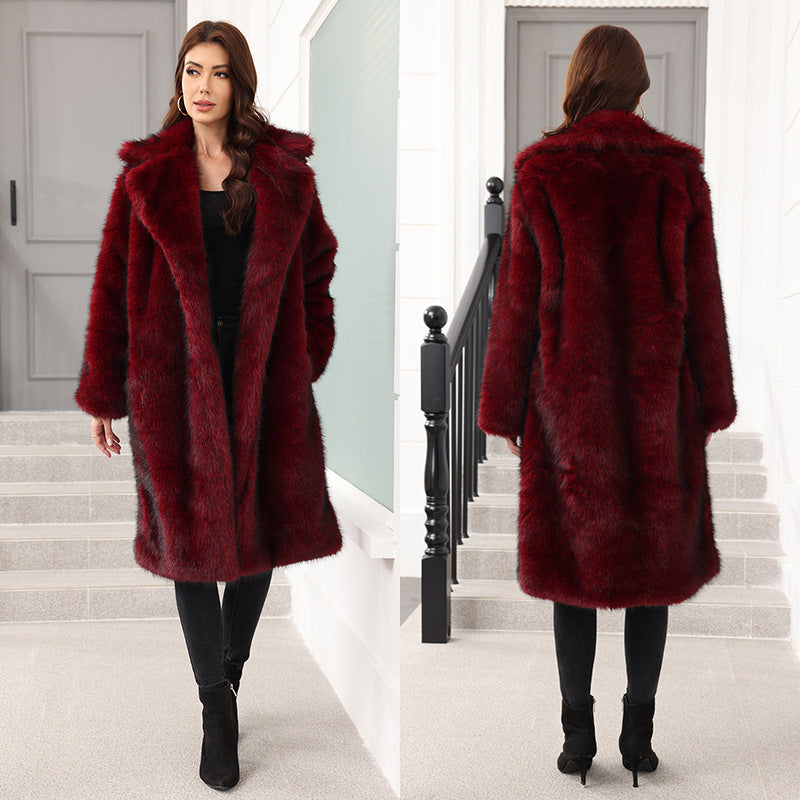 Women's Long Faux Fur Thickened Light Affordable Coats