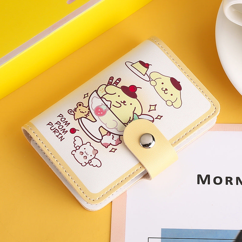 Cute Compact Large Capacity Cartoon Coated Page Card Holder