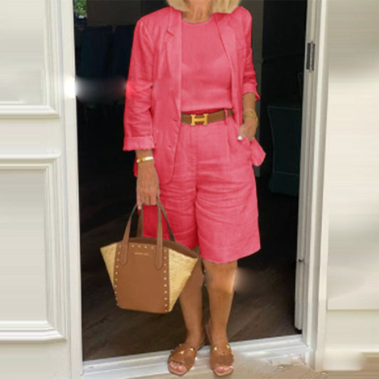 Women's New Versatile Cotton Small Two-piece Suits