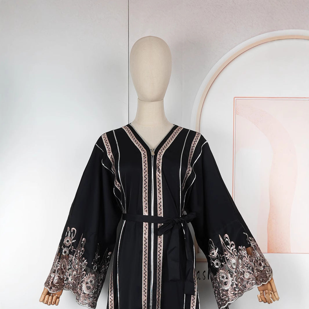 Dress Long Sleeve Lace Patchwork African Dresses