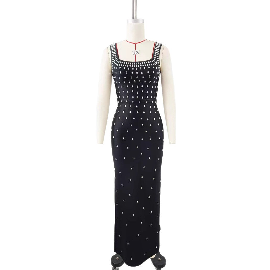 Rhinestone Strap Dress Affordable Luxury Fashion Party Dresses