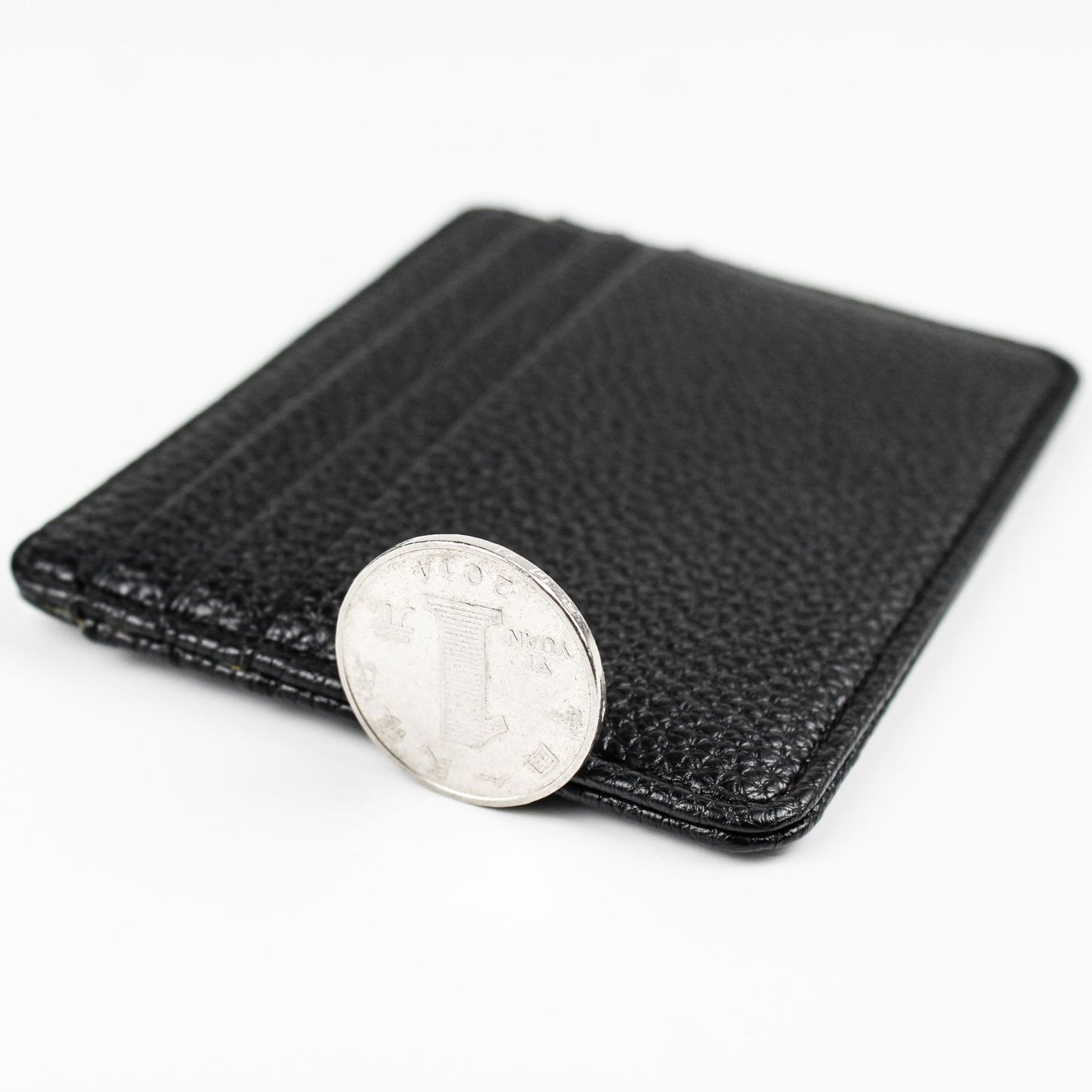 Simple Leather Cutting Ferrule Lychee Pattern Creative Change Large Card Holder