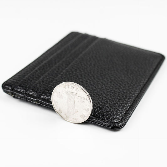 Simple Leather Cutting Ferrule Lychee Pattern Creative Change Large Card Holder