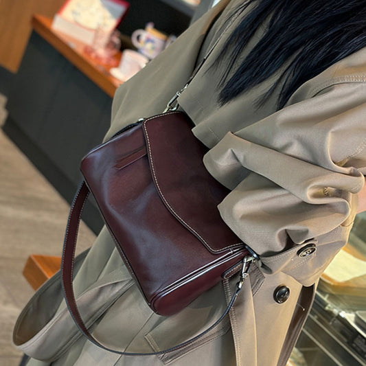 Women's Underarm Large Capacity First Layer Cowhide Bags