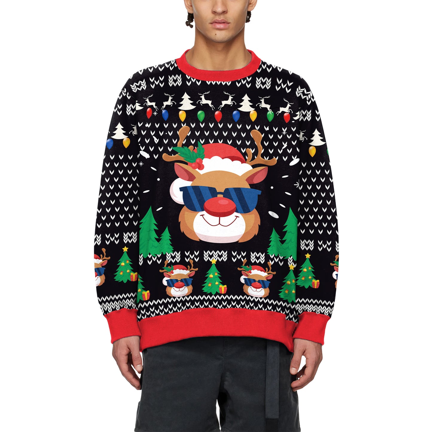 Christmas Small Milk Blocks Dragon Elk Cartoon Fashion Digital Printing Clothing
