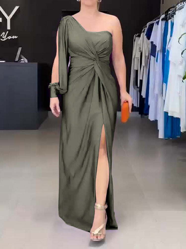 Women's Spring Dress Fashionable Temperament Cinched Waist Dresses
