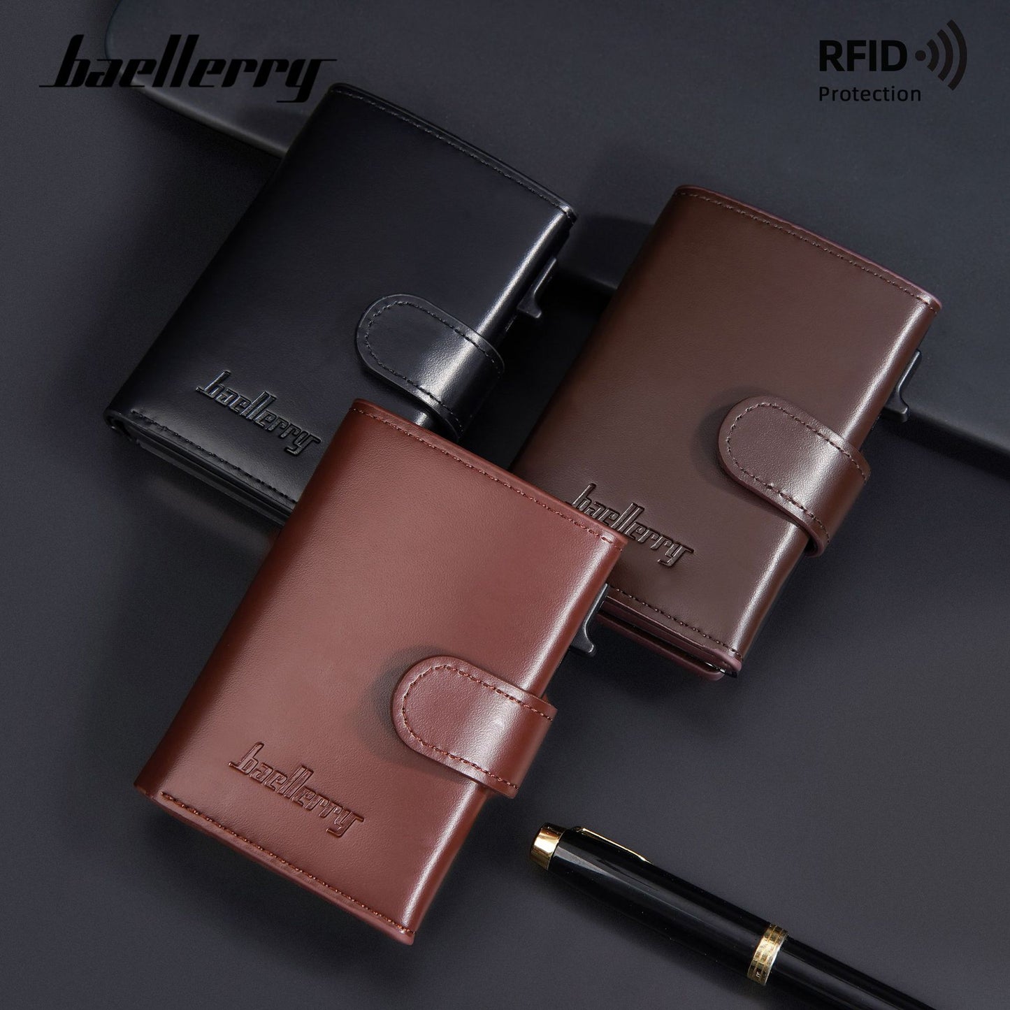 Men's Side Push Pinball Cassette Zipper Card Holder