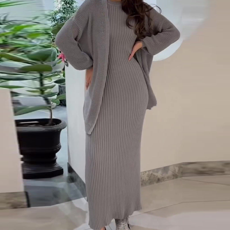 Elegant High-grade Shawl Knitted Comfortable Round Suits