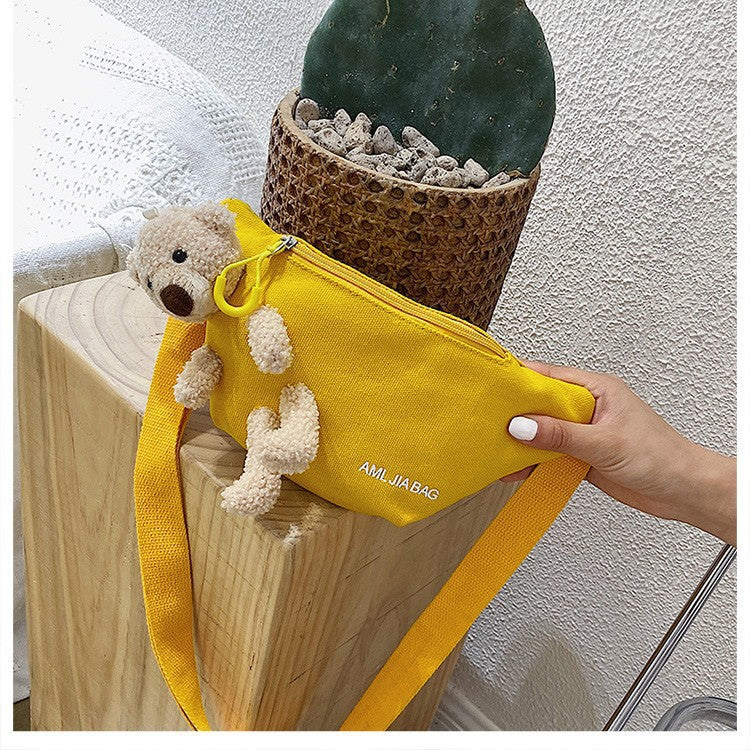 Women's Summer Bear Canvas Cartoon Cute Shoulder Bags