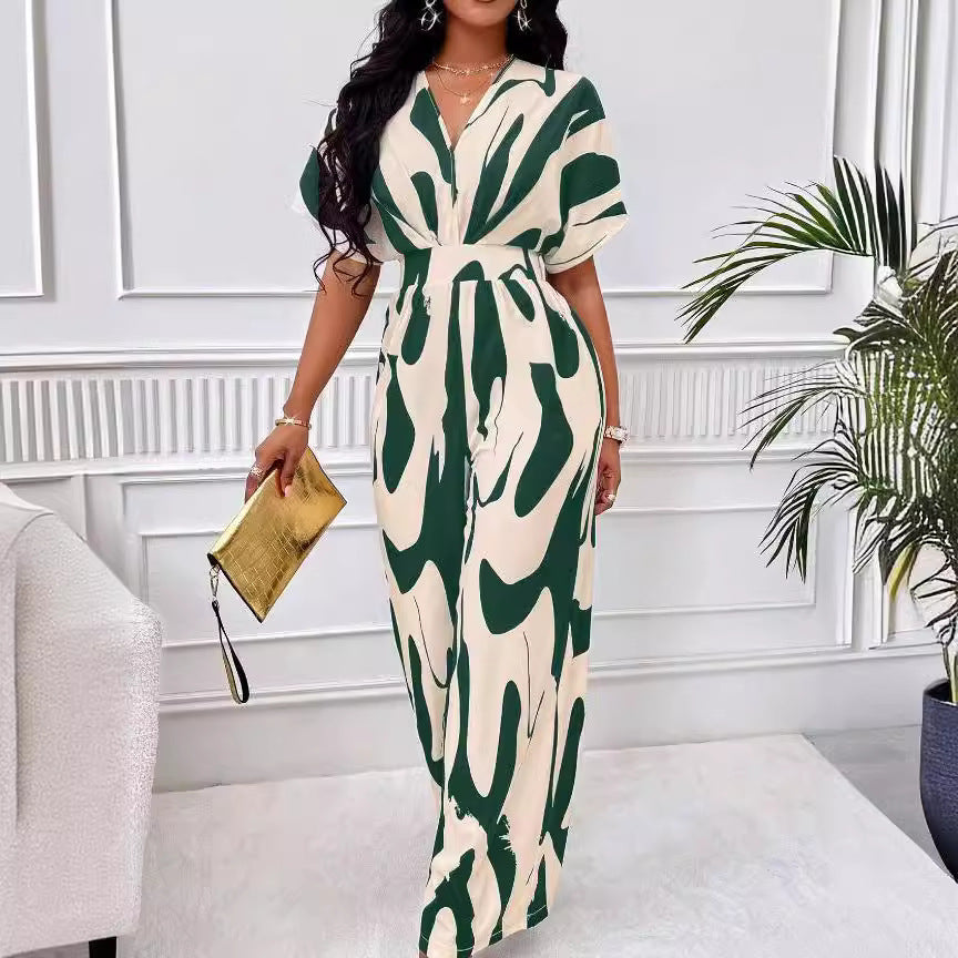 Durable Elegant Women's Sleeve Printed Fashion Women's Jumpsuit/clothing