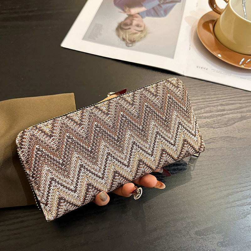 Women's Long Zip Large Capacity Mobile Trendy Coin Purses