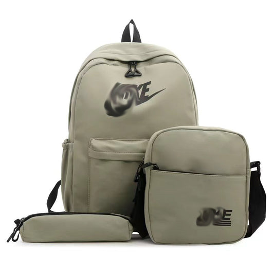 Elegant Slouchy Three-piece Trendy College Exercise Backpacks