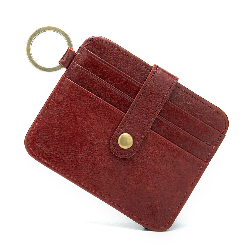 Leather Simple First Layer Sleeve Thin Card Holder