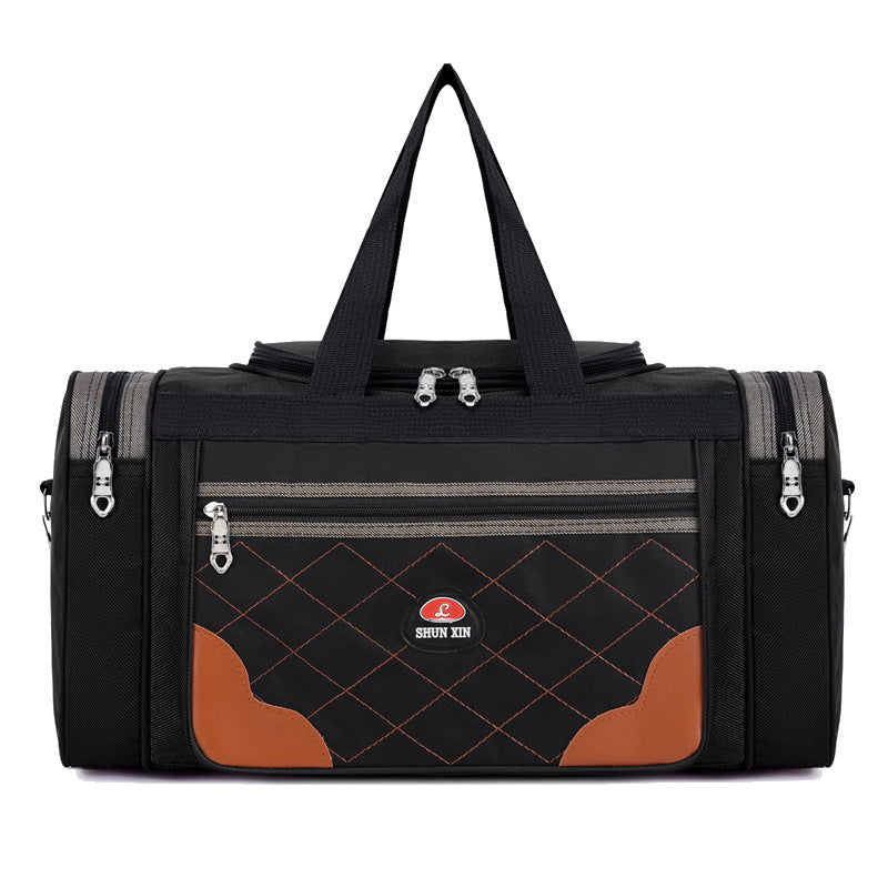 Large Capacity Rhombus Design Printable Short-distance Travel Bags