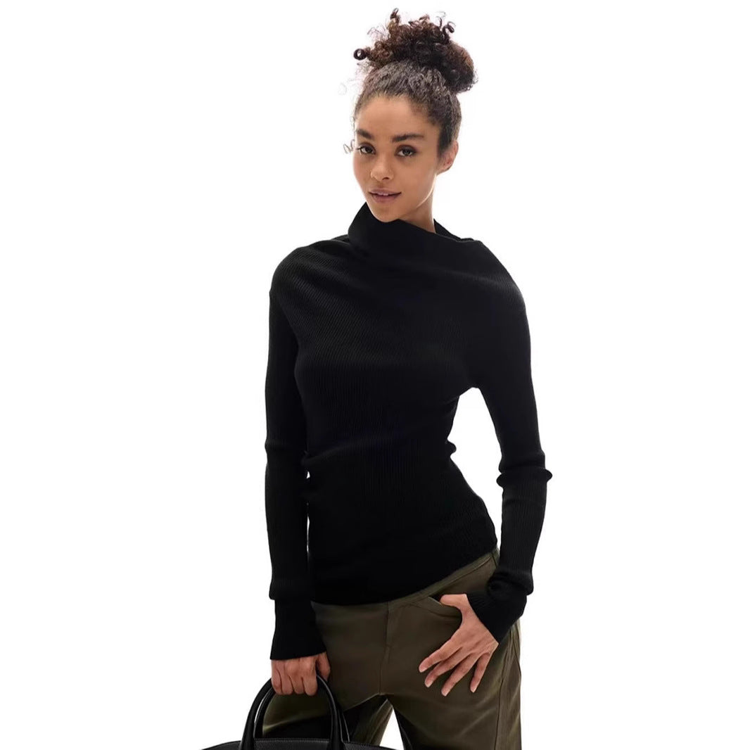 Soft Elastic Texture Multiple Wear Machete Sweaters