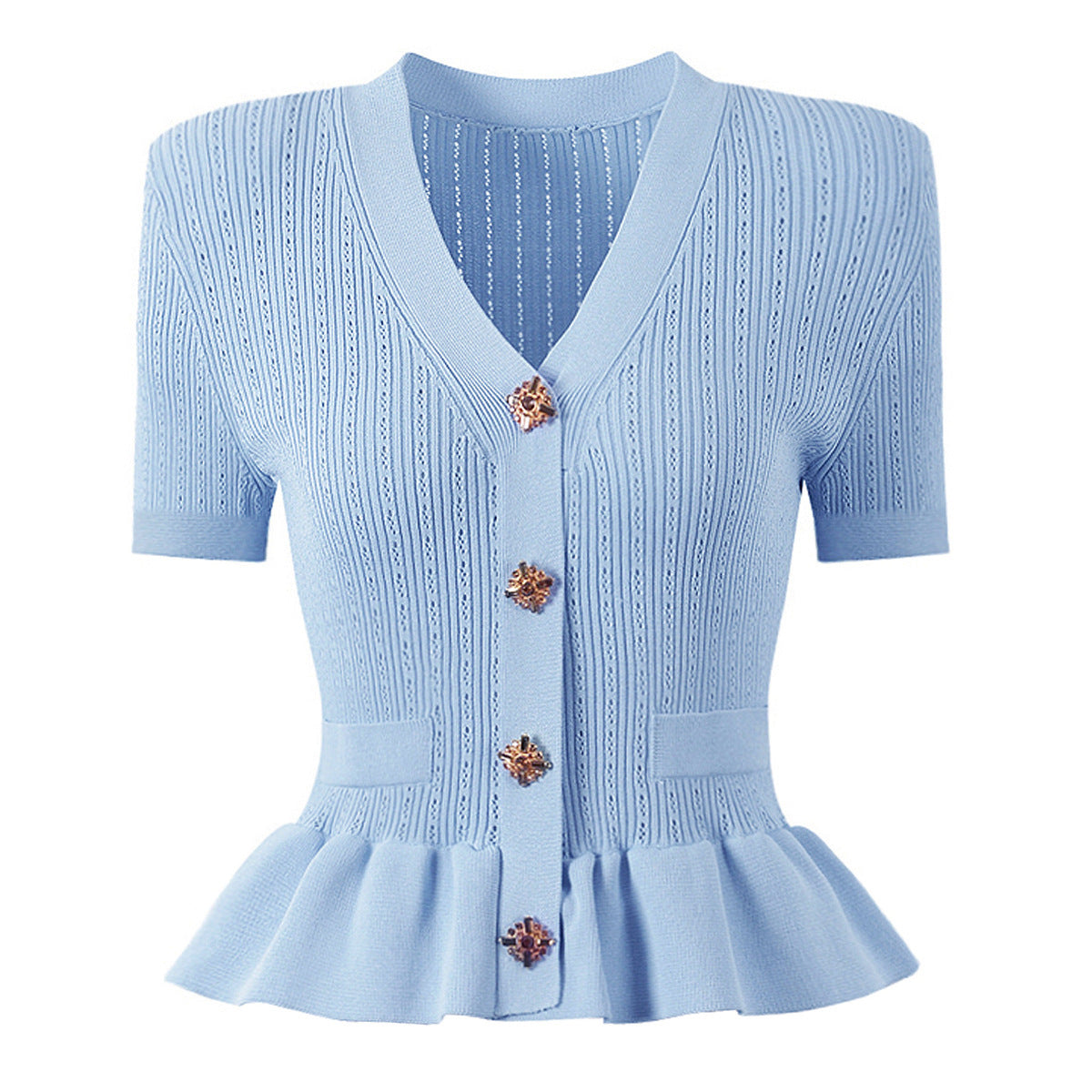 Women's Version Versatile Sleeve Knitted Tup Fishtail Suits
