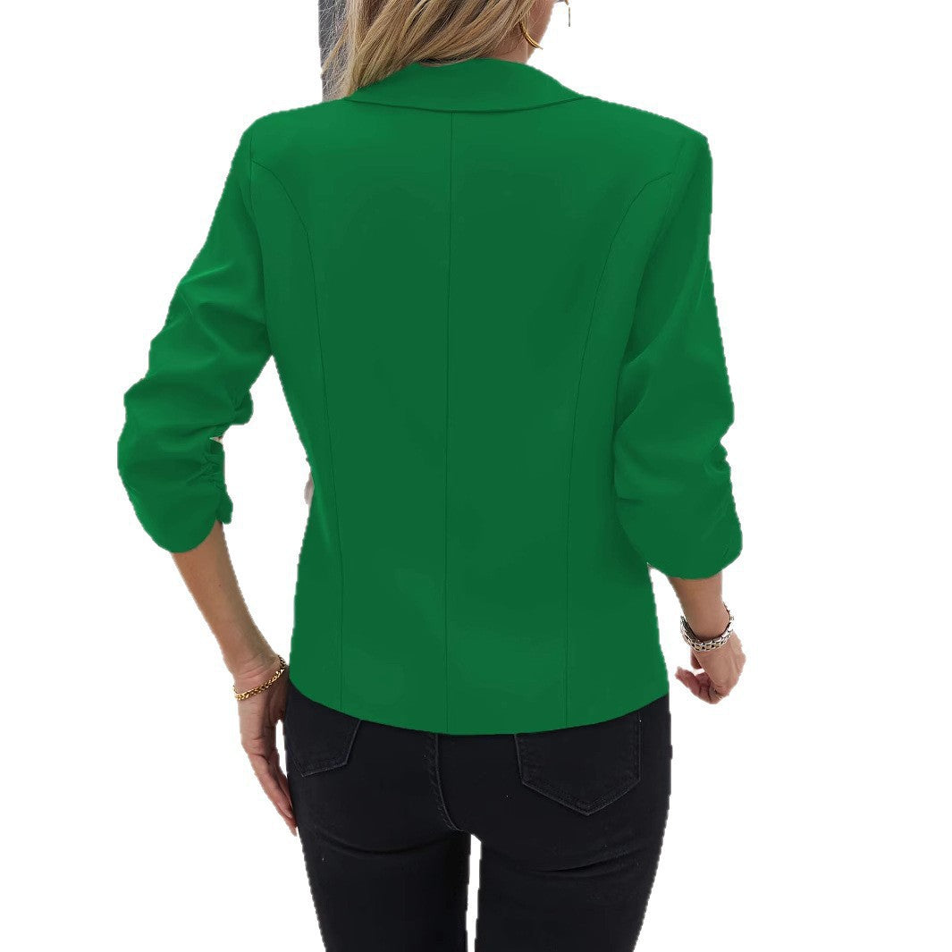 Elegant Button Front Lapel Waist Casual Coats