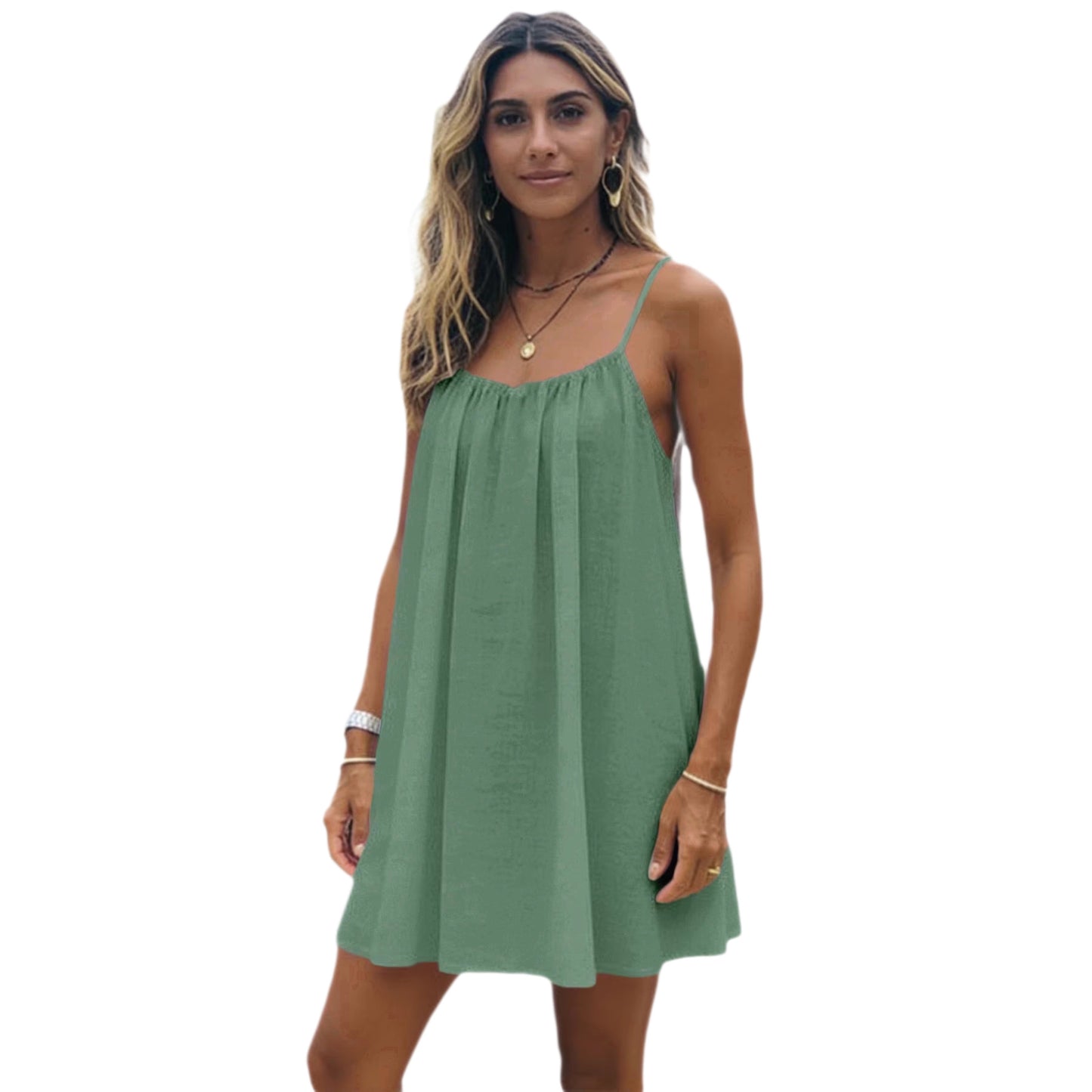 Women's Strap Backless Loose Summer Casual Fashion Dress